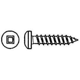 Reliable PKWZ8312MR Screw, #8-15 Thread, 3-1/2 in L, Partial, Twin Lead Thread, Pan Head, Square Drive, Regular Point
