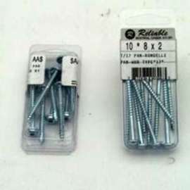 Reliable PWK17Z82MR Screw, #8 Thread, 2 in L, Regular Thread, Pan Head, Square Drive, Type 17 Point, Steel, Zinc