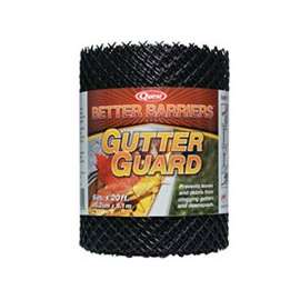 Quest VGG 625 Gutter Guard, 25 ft L, 6 in W, Polyethylene, Black