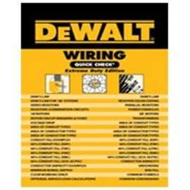 DeWALT 9781111128753 How-To Book, Wiring Quick Check- Extreme Duty Edition, English, 42-Page