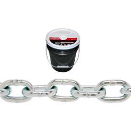 Campbell 014-0523 Proof Coil Chain, 5/16 in, 92 ft L, 30 Grade, Steel, Zinc