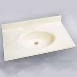 Foremost WB-2237 Vanity Top, 37 in OAL, 22 in OAW, Marble, Swirl Bone/White, Countertop Edge