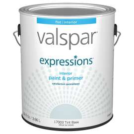 Valspar 005.0017003.007 Interior Paint, Flat, Tint Base, 1 gal Can