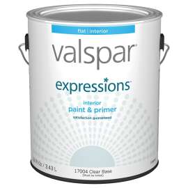 Valspar Expressions 005.0017004.007 Interior Paint and Primer, Flat, Clear, 1 gal