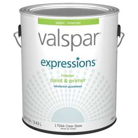 Valspar 005.0017044.007 Interior Paint, Satin, Clear, 1 gal Can