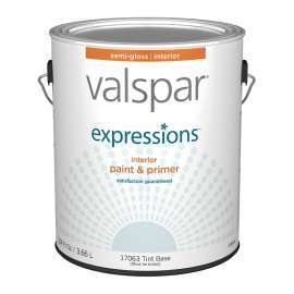 Valspar 005.0017063.007 Interior Paint, Semi-Gloss, Tint Base, 1 gal Can