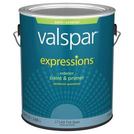 Valspar 005.0017143.007 Exterior House Paint, Satin, Tint Base, 1 gal