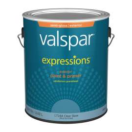 Valspar Expressions 005.0017164.007 Paint and Primer, Semi-Gloss, Clear Base, 1 gal