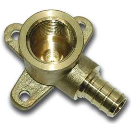 Waterline 1442344 Drop Ear Pipe Elbow, 1/2 in, 90 deg Angle, Brass, 690 kPa Pressure
