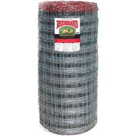 Red Brand Square Deal 70315 Sheep and Goat Fence, 330 ft L, 48 in H, 4 x 4 in Mesh, 12-1/2 Gauge, Galvanized