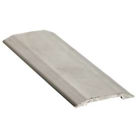 SHUR-TRIM FA1142BCL06 Seam Binder, 6 in L, 1-1/4 in W, Flat Surface, Aluminum, Clear