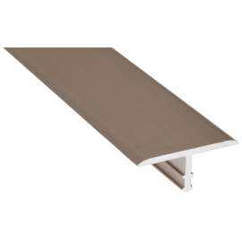SHUR-TRIM ET1156STI08 T-Molding, 8 in L, 7/8 in W, Ceramic, Satin Titanium
