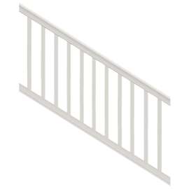 Xpanse Premier 73012466 Stair Rail Kit with Baluster, 6 ft L Actual, Square Profile, Polymer, White