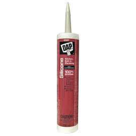 DAP 73450 Kitchen and Bath Sealant, Gray, 24 hr Curing, -35 to 140 deg F, 300 mL Cartridge