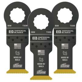 IMPERIAL BLADES SuperCut IBSCT336-3 Oscillating Blade, 1-1/4 in, TiN Coated Bi-Metal