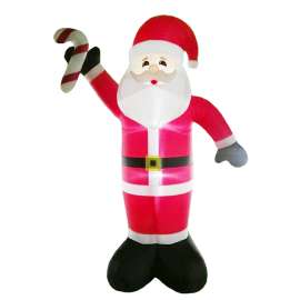 Hometown Holidays 90347 Christmas Inflatable Santa/Candy Cane, 19 ft H