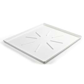 CAMCO 20786 Washing Machine Drain Pan, Low Profile, Polypropylene, White, Matte, For: Front-Loading Machines