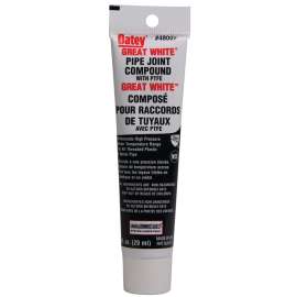 Oatey Great White 48007 Pipe Joint Compound, 29 mL, Paste, White