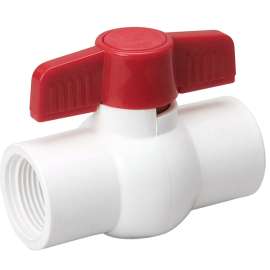 B & K 107-133HC Ball Valve, 1/2 in Connection, FPT x FPT, 150 psi Pressure, PVC Body