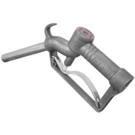 Fill-Rite FRHMN075S/NO75UMN Manual Nozzle with Hook, 3/4 in, FNPT, Aluminum, Silver