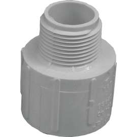 GENOVA 300 Series 30404 Reducing Adapter, 1-1/4 in Slip, 1 in MIP, White