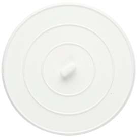 Plumb Pak PP820-14 Sink Stopper, Flat Suction, Rubber, White, Polished Chrome, For: Sink, Shower or Tub