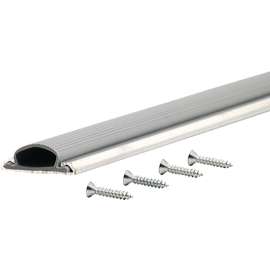 M-D 05512 Door Bottom, 36 in L, 1-1/4 in W, 7/16 in H, Aluminum