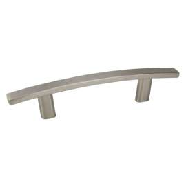 Richelieu DP65076195 Cabinet Pull, 5-5/16 in L Handle, 7/16 in H Handle, 1-1/16 in Projection, Metal, Brushed Nickel