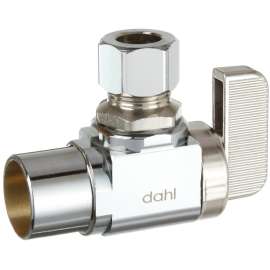 Dahl mini-ball 611-13-31-BAG Stop Valve, 1/2 x 3/8 in Connection, Female Solder x Compression, 250 psi Pressure