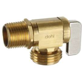 DAHL 621-01-04-BAG Hose and Boiler Drain Valve, 1/2 in Connection, MIP x Male Hose, 250 psi Pressure, Manual Actuator