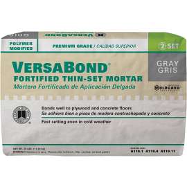 CUSTOM VersaBond Flex Series MTSG25 Thin-Set Mortar, Gray, Powder, 25 lb Bag