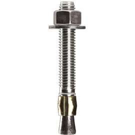 COBRA ANCHORS 496R Wedge Anchor, 3/8 in Dia, 3-3/4 in L, 844 lb, Steel, Plated
