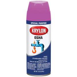 Krylon K01929777 OSHA Paint, Gloss, Safety Purple, 12 oz, Aerosol Can
