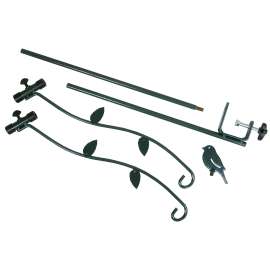 Stokes Select 38099 Hanger Deck Kit, Weatherproof, Solid Steel, Black, Powder-Coated, For: Bird Feeder