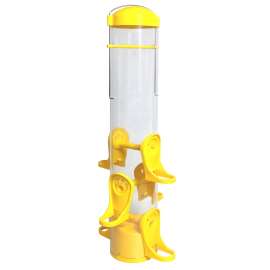 Stokes Select 38224 Thistle Bird Feeder, 15 in H, 1.1 qt, Plastic, Clear Yellow, Hanging Mounting