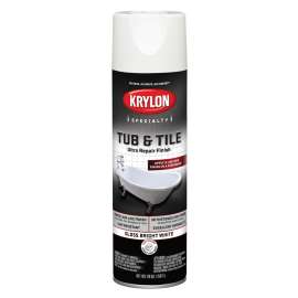 Krylon K04502007 Repair Finish Spray, Gloss, White, 17 oz, Aerosol Can