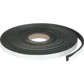Climaloc Plus CF21001 Foam Tape, 3/8 in W, 17 ft L, 1/8 in Thick, Rubber, Black