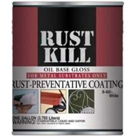 Majic Paints Rustkill 8-6001-2 Rust-Preventive Coating, Gloss, White, 1 qt Can