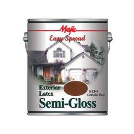 Majic Paints 8-2344-1 Exterior House Paint, Semi-Gloss, Colonial Red, 1 gal Pail