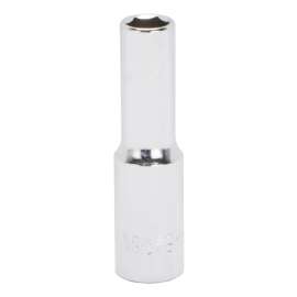Vulcan MT6500663 Drive Socket, 9 mm Socket, 3/8 in Drive, 6-Point, Chrome Vanadium Steel, Chrome
