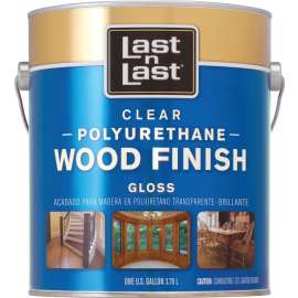 Last n Last 53501 Polyurethane Wood Finish, Gloss, Liquid, Clear, 1 gal, Can