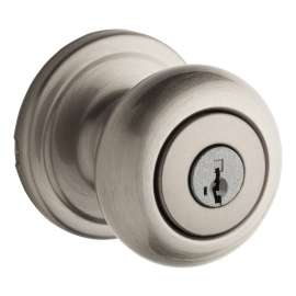 Weiser Phoenix Series 9GA5310-052 Entry Door Knob, 2-3/16 in Dia Knob, Satin Nickel