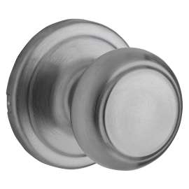 Weiser Troy Series 9GA1010-006 Passage Door Knob, 2-1/16 in Dia Knob, Satin Chrome