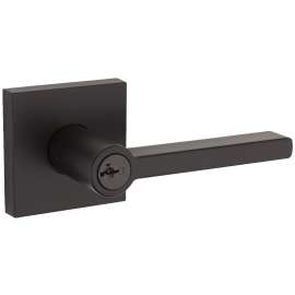 Weiser Halifax Series SENL535 HFL514 SQ Entry Lever, 4-15/32 in L Lever, Iron Black