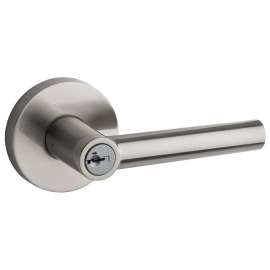 Weiser Milan Series SENL535MIL 15 RD Door Lever, 2-5/8 in L Lever, Satin Nickel
