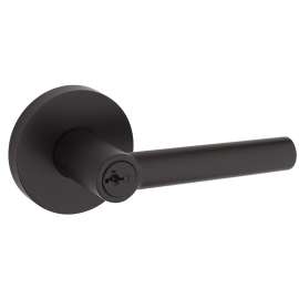Weiser Milan Series SENL535 MIL 514RD Door Lever, 2-5/8 in L Lever, Iron Black