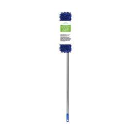 Simple Spaces 7014X Dust Mop, 16 in W Head, 4.5 in L Head, 56.5 in L, Blue & Silver