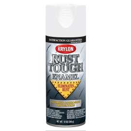 Krylon K09200007 Rust-Preventative Enamel Paint, Gloss, White, 12 oz, Can