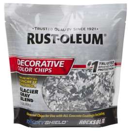 RUST-OLEUM EPOXYSHIELD 312449 Color Chips, Particulate Solid, Glacier Gray Blend, 1 lb Bag