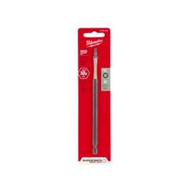 Milwaukee 48-32-4805 Power Bit, #2 Drive, Square Recess Drive, 1/4 in Shank, Hex Shank, 6 in L, Proprietary Steel
